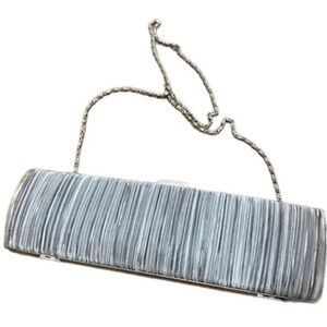 Lulu Townsend Silver Clutch with Chain.